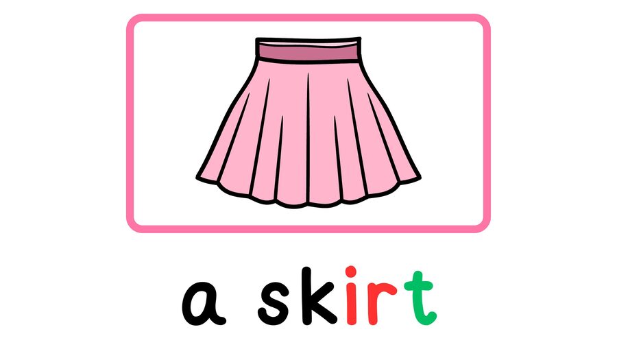 สไลด์ a skirt จากสื่อนำเสนอ Clothing Vocabulary