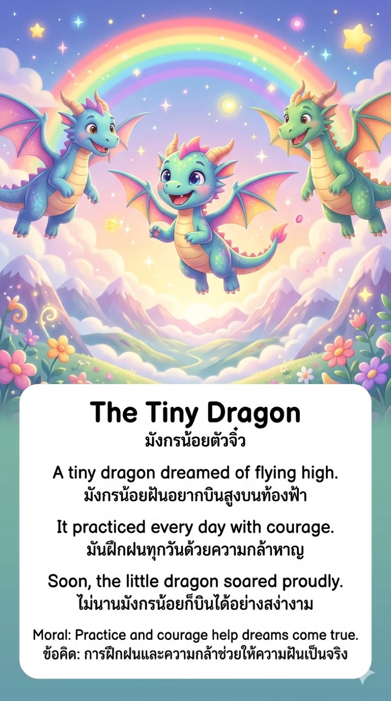 เรื่อง The Tiny Dragon