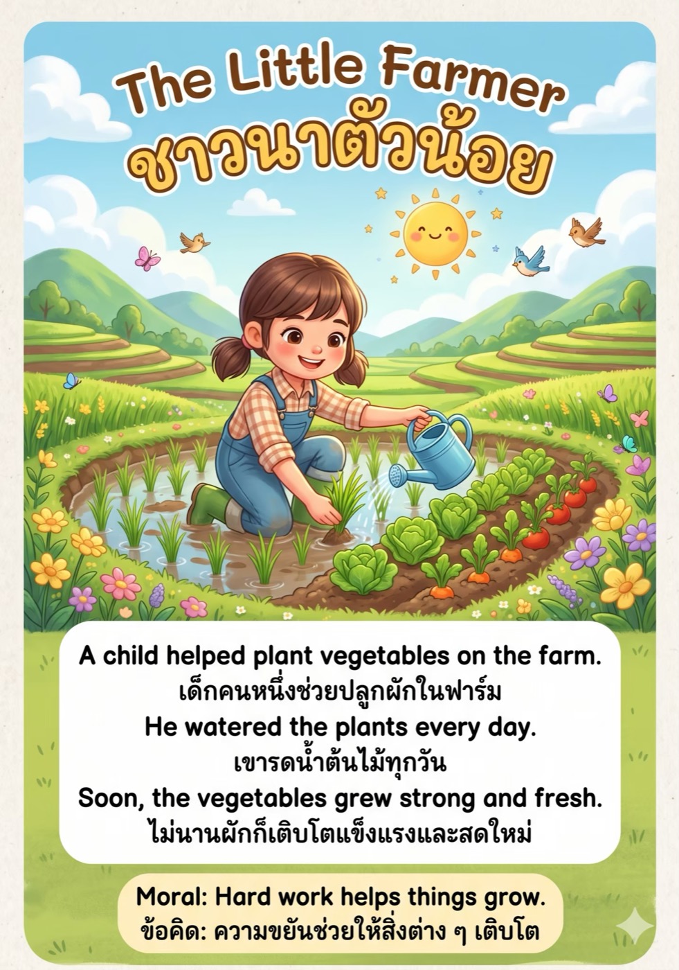 ประกอบนิทานเรื่อง The Little Farmer ชาวนาตัวน้อย