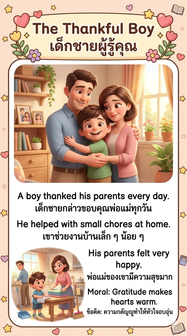เรื่อง The Thankful Boy